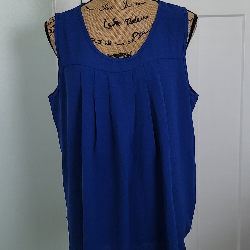 Unbranded Blue Sleeveless Blouse Size X-Large, Nice Condition